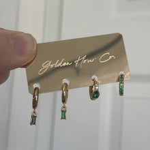 Load image into Gallery viewer, Emerald Ear Set