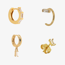 Load image into Gallery viewer, Baguette Earring Set
